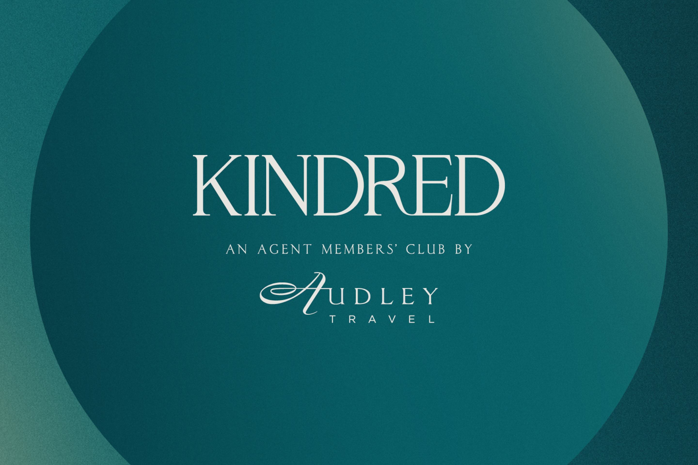 A cream logo on a green background that reads Kindred an Agent Members' Club by Audley