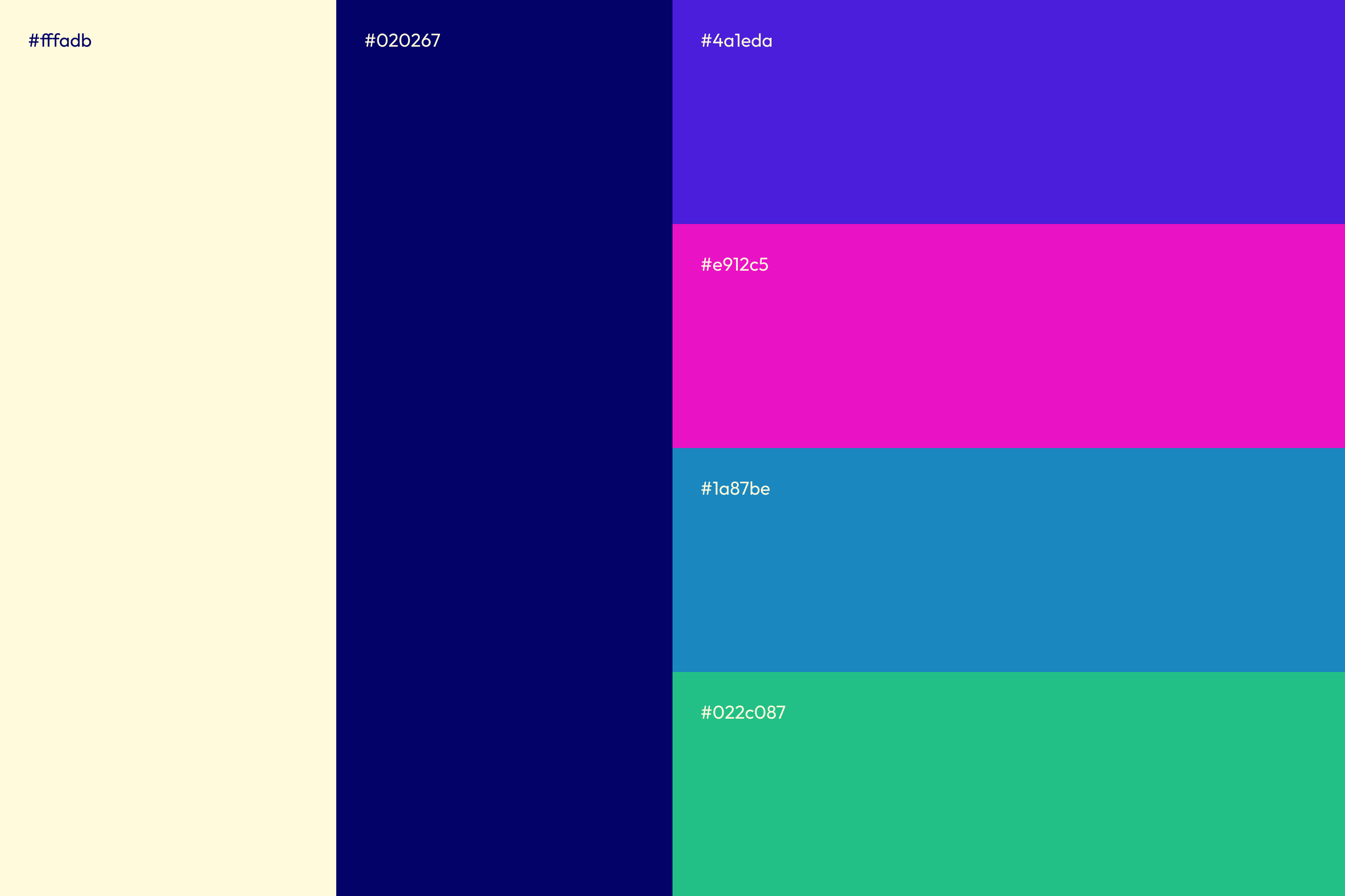 The Naru brand colour palette
