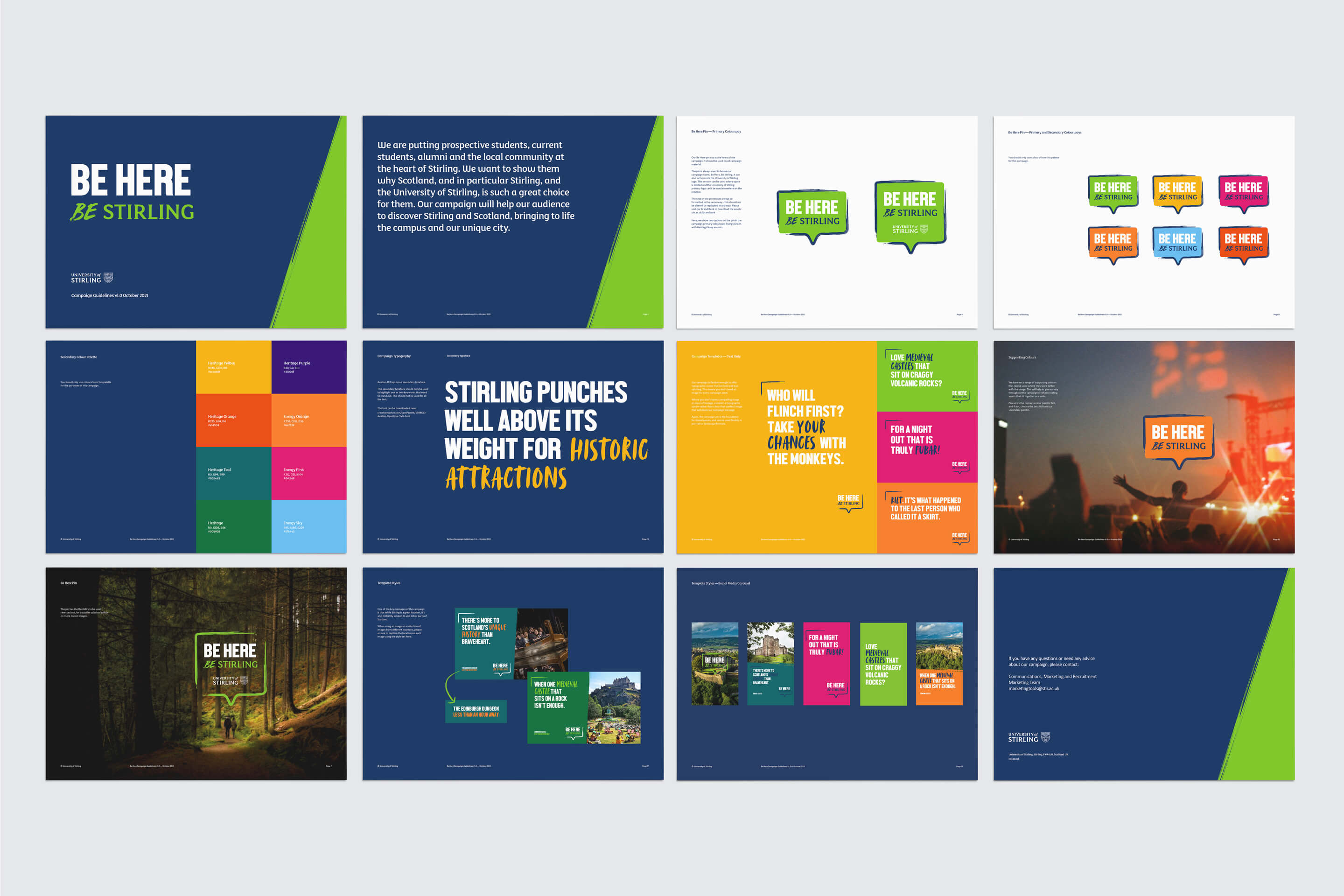 University of Stirling, Be Here Be Stirling Brand Guidelines