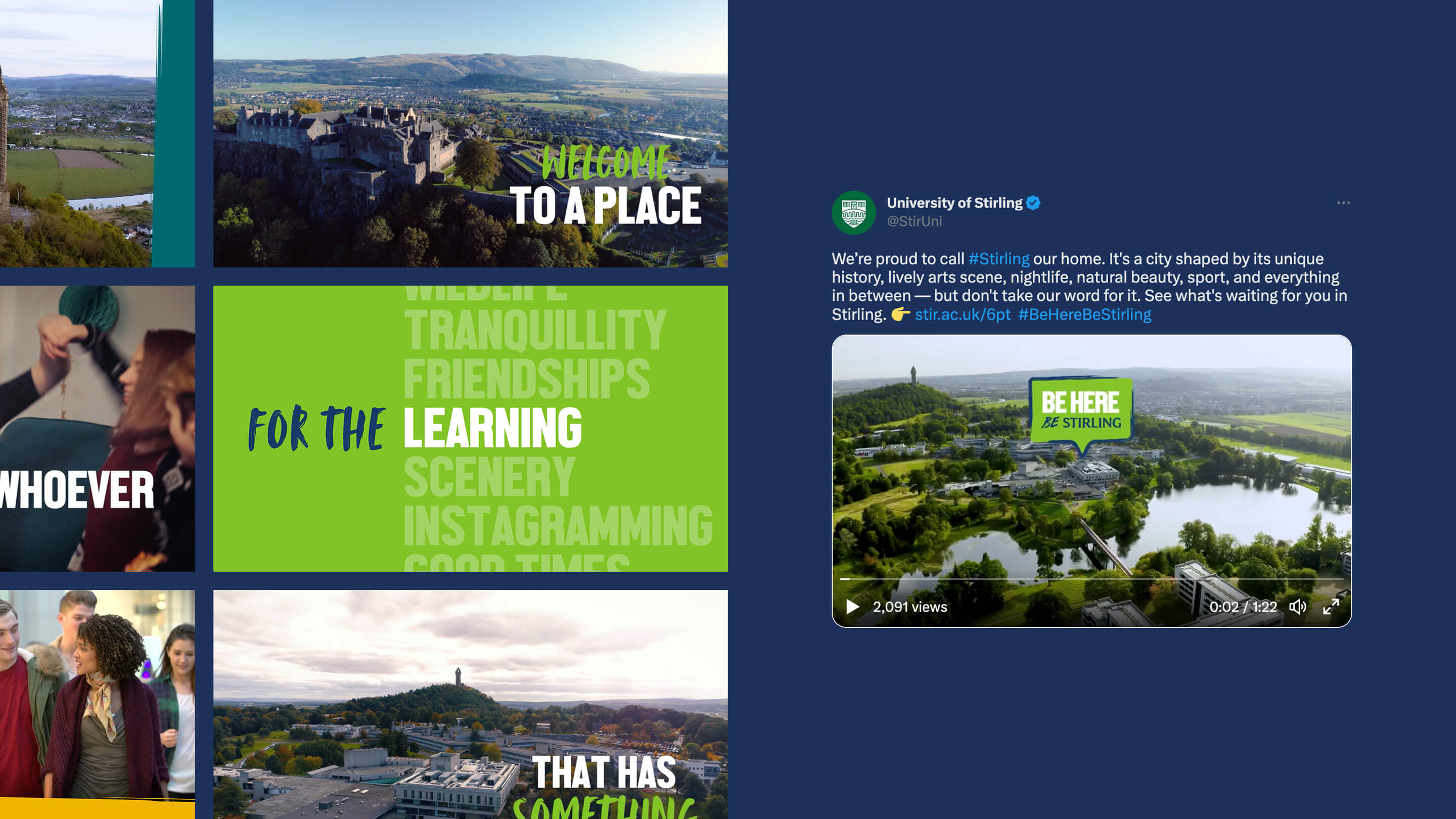 University of Stirling, Be Here Be Stirling Campaign Video