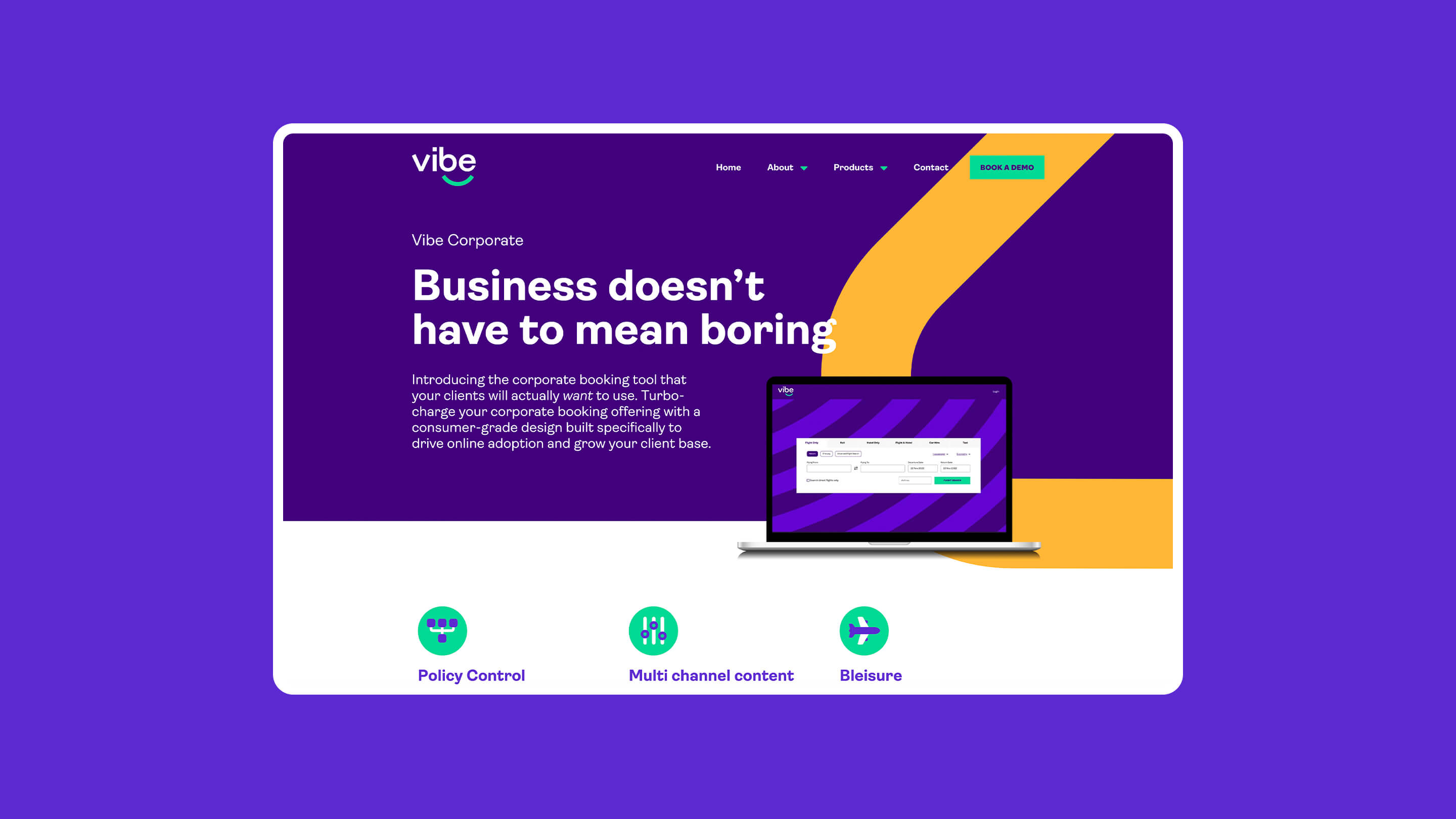 Vibe Website Visual - Corporate Page